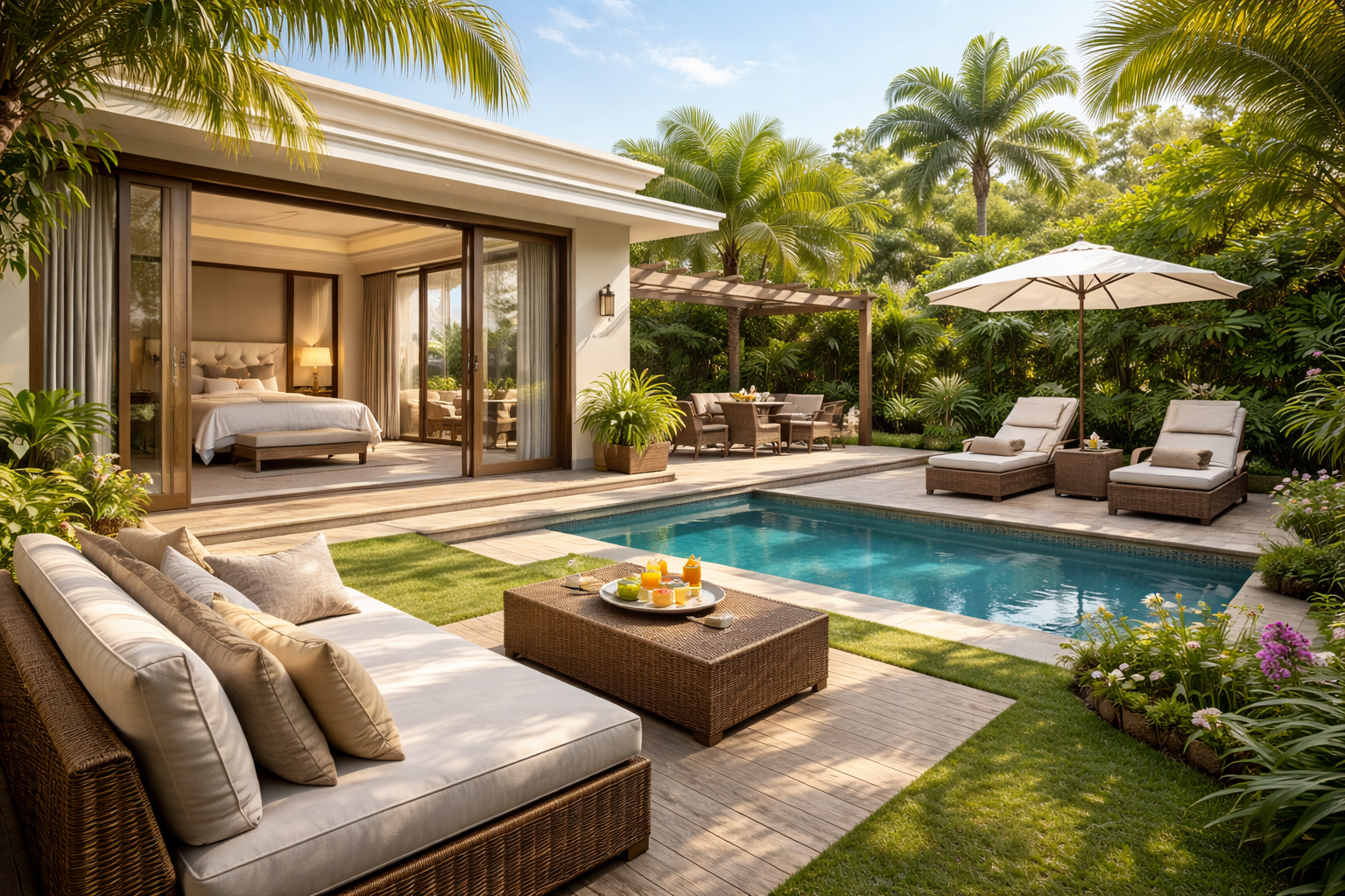 شاليه بحديقة خاصة